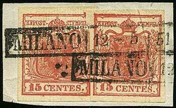4775: Lombardy Venetia Newspaper Tax Stamps
