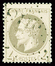 N°27 4c gris obl GC 5118 Yokohama, TB