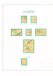 N°28 10c bistre, bel ensemble de 11 timbres détachés et 21 lettres ...