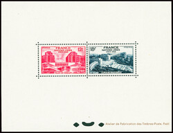 N°819 et 819 Nations unies en bloc spécial gommé, neuf **, TB