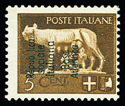 N°7 5c sépia, timbre RR, neuf **, TB