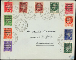 ANNEMASSE N°1/11 la série obl. 18/8/44 s. Env., les N°1/4, 6, 9 et ...