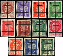 LILLE N°1, 5/6, 8 et 10/16, N°11 surcharge renversée, neuf *, TB