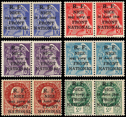 NICE N°1/6 la série date renversée tenant à normal, neuf **, TB