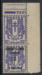 SOULAC-SUR-MER N°2 surchargé tenant à non surchargé, neufs **, TB ...