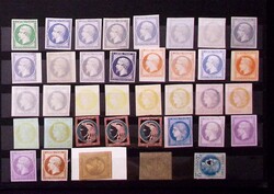 Lot de 37 ESSAIS classiques dont 3 coussinets d'Impression, TB