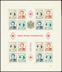 BLOC-FEUILLET N°3 Bloc Croix-Rouge, ESSAI de couleur avec ...