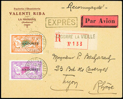 N°19 + 20, 2F et 3F Merson obl CAD "Andorre la Vieille val ...