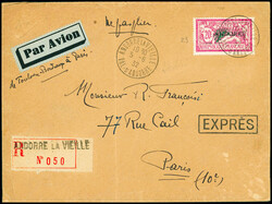 N°23, 20F Merson obl Andorre la Vieille (1932) seul sur lettre ...