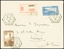 N°31 + 40 obl hex "Ordino vallées d'Andorre" (1932) sur lettre ...