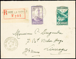 N°37 + 39 obl CAD "Andorre la Vieille val d'Andorre" (1932) sur ...