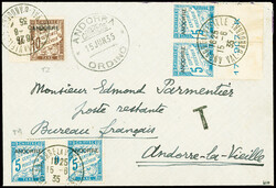 Lettre non AFF avec CAD d'Andorre espagnol "Andorra Ordino" (1935) en ...