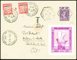 France n°236 obl hex "EXPon PHILque INTale A Paris" (1937) sur ...
