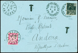 France n°270 15c noir femme Fachi obl Toulouse-gare (1931) sur ...
