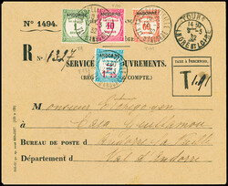 Env. des recouvrements n°1494 avec Andorre taxe n°9 + 10 + 11 + 13 ...