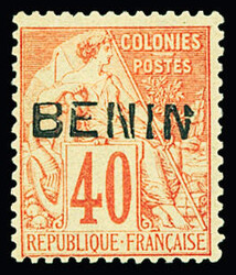 N°11 40c. rouge-orange, surch. T II, "N" final cassé, neuf *, TB, ...