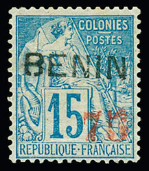 N°16 75 sur 15c. bleu, neuf *, B/TB. Signé Brun