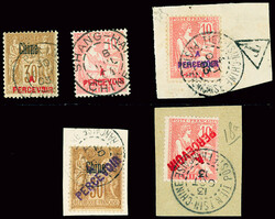 TAXE N°9 surcharge rouge + n°11 surcharge rouge + n°11a surcharge ...