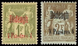 N°8/9 4pi. sur 1f. et 8pi. sur 2f., neuf *, TB