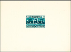 Epreuve de luxe du n°149D 10pi. bleu-vert sur papier fort, avec son ...