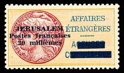 N°2 20m. jaune-orange et brun-rouge, neuf **, TTB. Signé