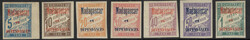 TAXE n°1 à 7 les 7 valeurs, neufs *, TB