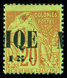 N°2d, variété surcharge à cheval horizontale, neuf *, R. TB