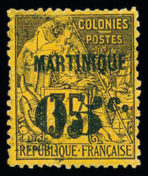 N°13 Rare variété 5 penché, de plus bien centré, obl., TTB. ...