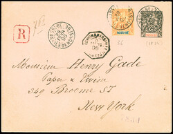 N°36 obl CAD "Nossi-Be Ile de Nossi-Be" (1896) sur env entier postal ...
