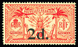 N°69 2d. sur 40c., neuf * (trace invisible), TB. Signé Calves