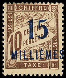 TAXE N°6a 15m sur 10c brun, ERREUR, neuf **, TB