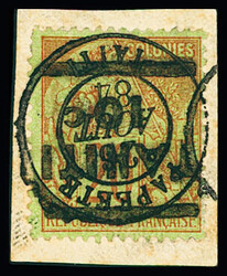 N°5a 10c. sur 20c. de 1881, variété surcharge renversée, belle ...