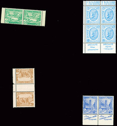 N°34a paire tête-bêche avec intervalle + n° 76c paire pour ...