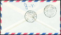 N°116/118 et 124 (1° tirage) obl. GADAMES 11/3/52 s. Env. Rec. Par ...