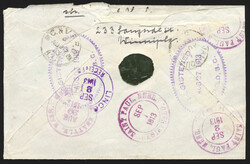 1913 (August 29), British Columbia to Nebraska, registered cover with ...