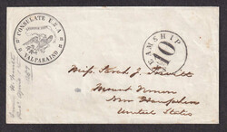 1859, United States Consulate in Chile, cover to Mount Vernon, New ...