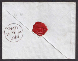 1843, London "8" Maltese Cross on cover to Edinburgh, tying ...