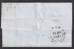 1843 (December 30), London "3" Maltese Cross on folded letter to ...