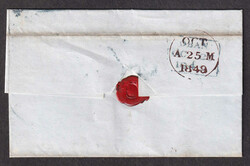 1849 (October 23), "273" Numeral of Oban in blue, 1844-type, tying ...