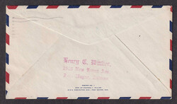 Herndon, Hugh, 1934 (June 17), signed airmail cover, to Chicago, ...