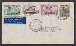 Libya, 1939 (September 8), Tripoli to New York City airmail cover, ...
