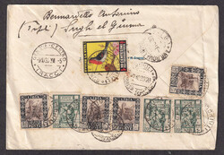 Libya, 1933 (October 7), registered airmail cover from Suk el Giuma ...