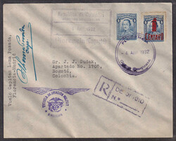 1932 (April 4), Florencia to Bogota, pilot Lema Posada signed first ...