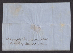 Ottoman Bulgaria, 1866 (June 12), folded cover from Plovdiv to ...