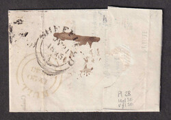 1843 (July 20), Hull Maltese Cross on cover to Sheffield, folded ...