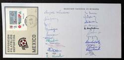 Romania, 1970 “Sportimex” World Cup team autographed souvenir ...