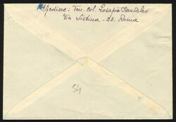 1945 (January 1), Ministry of War, registered Avis de Reception cover ...