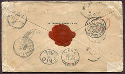 1898 (August 16), multi-redirected cover to Russia & Egypt and ...