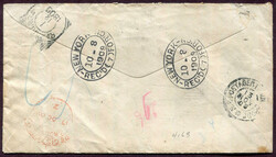 1909 (October 7), registered stationery cover to Borneo, Dutch East ...