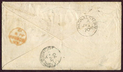 1870 (June 3), cover from Simla to Leighlinbridge, Ireland via ...